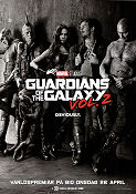 Guardians of the Galaxy Vol 2 2017 movie poster Chris Pratt Zoe Saldana Dave Bautista James Gunn Find more: Marvel