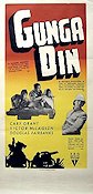 Gunga Din 1939 movie poster Cary Grant Douglas Fairbanks Jr Joan Fontaine Victor McLaglen George Stevens