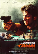 The Gunman 2015 movie poster Sean Penn Idris Elba Jasmine Trinca Pierre Morel