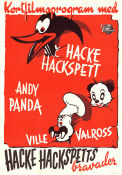 Hacke Hackspetts bravader 1947 movie poster Hacke Hackspett Woody Woodpecker