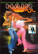 Hair 1979 movie poster John Savage Treat Williams Beverly D´Angelo Milos Forman Musicals