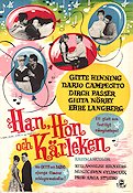 Han hun Dirch og Dario 1962 movie poster Gitte Henning Dirch Passer Dario Campeotto Ghita Nörby Denmark