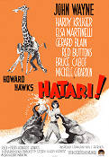 Hatari 1962 movie poster John Wayne Elsa Martinelli Hardy Krüger Howard Hawks