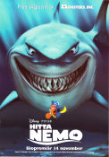 Finding Nemo 2003 movie poster Albert Brooks Andrew Stanton Production: Pixar Animation Fish and shark