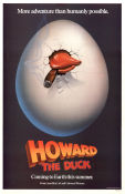 Howard the Duck 1986 movie poster Lea Thompson Jeffrey Jones Tim Robbins Willard Huyck From comics Smoking