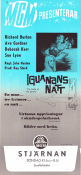 The Night of the Iguana 1964 movie poster Richard Burton Ava Gardner Deborah Kerr John Huston