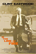 In the Line of Fire 1993 movie poster Clint Eastwood John Malkovich Rene Russo Wolfgang Petersen