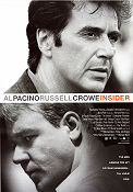 The Insider 1999 movie poster Al Pacino Russell Crowe Christopher Plummer Michael Mann
