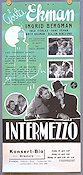 Intermezzo 1936 movie poster Ingrid Bergman Gösta Ekman Inga Tidblad Gustav Molander