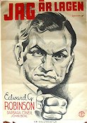 I Am the Law 1938 movie poster Edward G Robinson Barbara O´Neil John Beal Alexander Hall Eric Rohman art