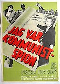 I Was a Communist for the FBI 1952 movie poster Frank Lovejoy Politics