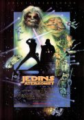 Return of the Jedi 1983 movie poster Mark Hamill Harrison Ford Carrie Fisher George Lucas Poster artwork: Drew Struzan