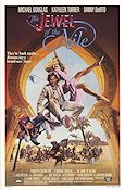 The Jewel of the Nile 1985 movie poster Michael Douglas Kathleen Turner Danny DeVito Lewis Teague