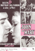 John and Mary 1969 movie poster Dustin Hoffman Mia Farrow Michael Tolan Peter Yates