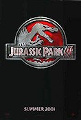 Jurassic Park III 2001 movie poster Sam Neill William H Macy Tea Leoin Joe Johnston Dinosaurs and dragons