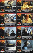 Jurassic Park 1993 lobby card set Sam Neill Laura Dern Jeff Goldblum Steven Spielberg Dinosaurs and dragons