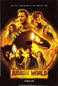 Jurassic World: Dominion 2022 movie poster Chris Pratt Bryce Dallas Howard Laura Dern Colin Trevorrow Dinosaurs and dragons