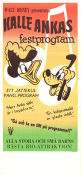 Kalle Ankas festprogram 1957 movie poster Kalle Anka Donald Duck Animation