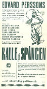 Kalle på Spången 1939 movie poster Edvard Persson Bullan Weijden Emil A Pehrsson Writer: Kar de Mumma