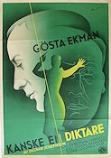 Kanske en diktare 1933 movie poster Gösta Ekman Poster artwork: Olle Svanlund Art Deco