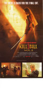 Kill Bill: Vol. 2 2004 movie poster Uma Thurman David Carradine Michael Madsen Quentin Tarantino Martial arts
