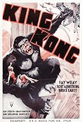 King Kong 1933 movie poster Bruce Cabot Fay Wray Robert Armstrong Merian C Cooper