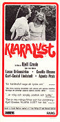 Klara lust 1972 poster Brasse Brännström Kjell Grede