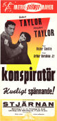 Conspirator 1949 movie poster Elizabeth Taylor Robert Taylor Robert Flemyng Victor Saville