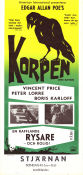 The Raven 1963 movie poster Boris Karloff Vincent Price Jack Nicholson Peter Lorre Roger Corman