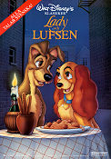 Lady and the Tramp 1955 movie poster Barbara Luddy Clyde Geronimi Animation Food and drink