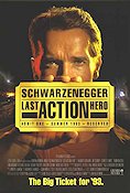 Last Action Hero 1993 movie poster Arnold Schwarzenegger F Murray Abraham Sharon Stone John McTiernan