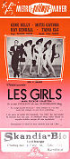 Les Girls 1957 movie poster Gene Kelly Mitzi Gaynor Kay Kendall George Cukor Music: Cole Porter Musicals