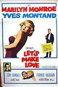 Let´s Make Love 1960 movie poster Marilyn Monroe Yves Montand George Cukor