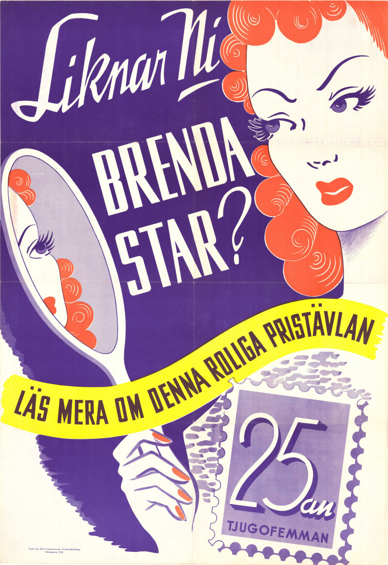 Liknar ni Brenda Star Allers 1943 movie poster Brenda Starr Dale Messick From comics