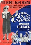 Lilla Märta kommer tillbaka 1948 movie poster Stig Järrel Douglas Håge Britta Borg Hasse Ekman
