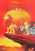 The Lion King HM 1994 poster Matthew Broderick Roger Allers Animation Cats
