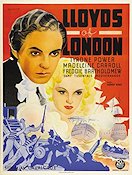 Lloyd´s of London 1936 movie poster Tyrone Power Madeleine Carroll
