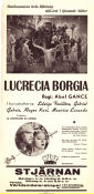 Lucrece Borgia 1935 movie poster Edwige Feuillere Gabriel Gabrio Maurice Escande Abel Gance