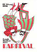 Lunds studentkårs karneval 1970 poster Lundakarnevalen