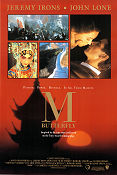 M Butterfly 1993 poster Jeremy Irons David Cronenberg