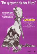 The Tragedy of Macbeth 1971 movie poster Jon Finch Francesca Annis Martin Shaw Roman Polanski Writer: William Shakespeare