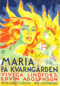 Maria på kvarngården 1945 movie poster Edvin Adolphson Viveca Lindfors Irma Christenson Arne Mattsson Poster artwork: Isaac Grünewald Artistic posters