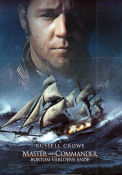Master and Commander 2003 movie poster Russell Crowe Paul Bettany Billy Boyd Peter Weir Ships and navy