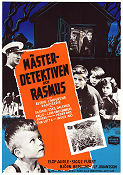 Mästerdetektiven och Rasmus 1953 movie poster Elof Ahrle Eskil Dalenius Sigge Fürst Rolf Husberg Writer: Astrid Lindgren Kids Police and thieves