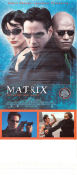 The Matrix 1999 movie poster Keanu Reeves Carrie-Anne Moss Laurence Fishburne Andy Wachowski Glasses