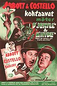Meet Dr Jekyll and Mr Hyde 1954 movie poster Abbott and Costello Boris Karloff Helen Westcott Poster from: Finland