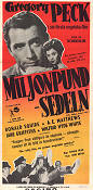 The Million Pound Note 1954 movie poster Gregory Peck Jane Griffith Ronald Squire Ronald Neame Money