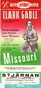 Across the Wide Missouri 1951 movie poster Clark Gable Ricardo Montalban John Hodiak William A Wellman