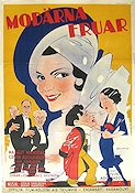 Modärna fruar 1932 movie poster Margit Manstad Edvin Adolphson Eric Rohman art