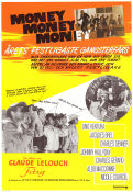 Money Money Money 1972 movie poster Lino Ventura Jacques Brel Charles Denner Claude Lelouch